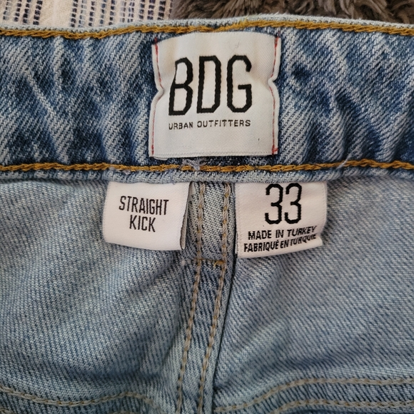 Urban Outfitters BDG Straight Kick High Rise Jeans Size 33 - Picture 5 of 7